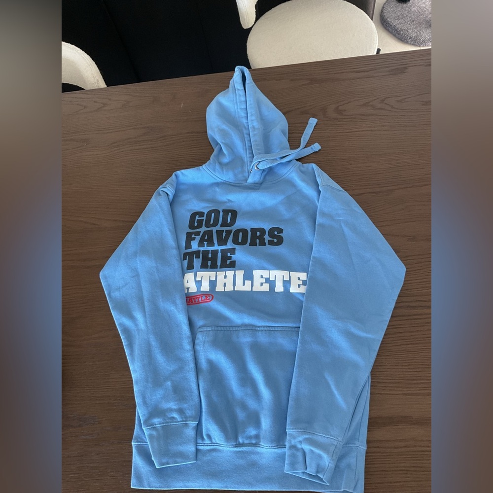 Sky White Kids Hoodie - God Favors the Athlete